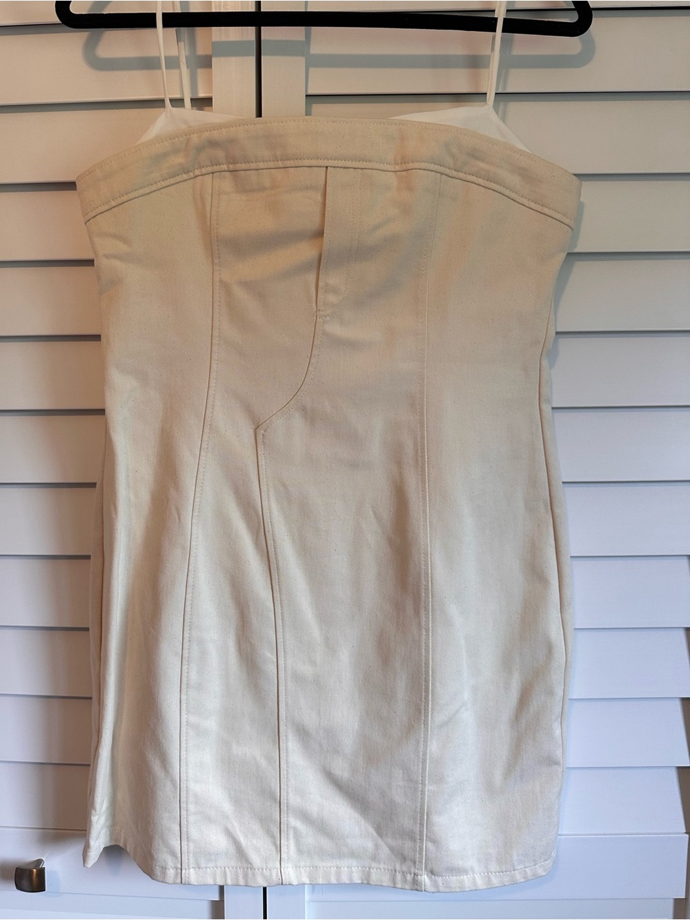 Zara Cream Spaghetti-Strap Mini Dress
